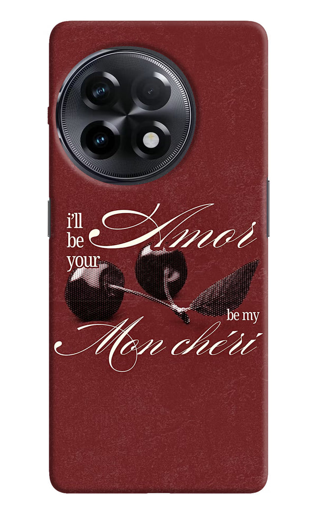 Velvet Cherry OnePlus 11R Hard Case Back Cover by Casekaro