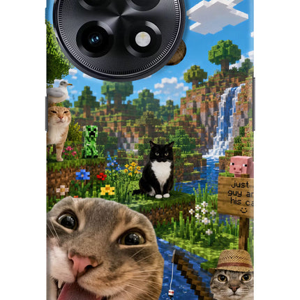 Minecraft Cat Chaos OnePlus 11R Hard Case Back Cover by Casekaro