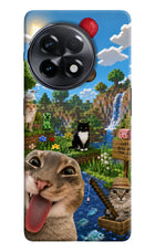 Minecraft Cat Chaos OnePlus 11R Hard Case Back Cover by Casekaro