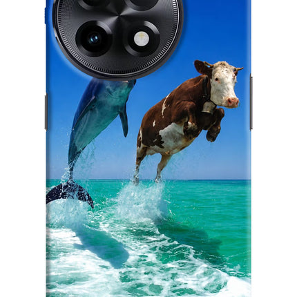 Dolphin vs Cow OnePlus 11R Hard Case Back Cover by Casekaro