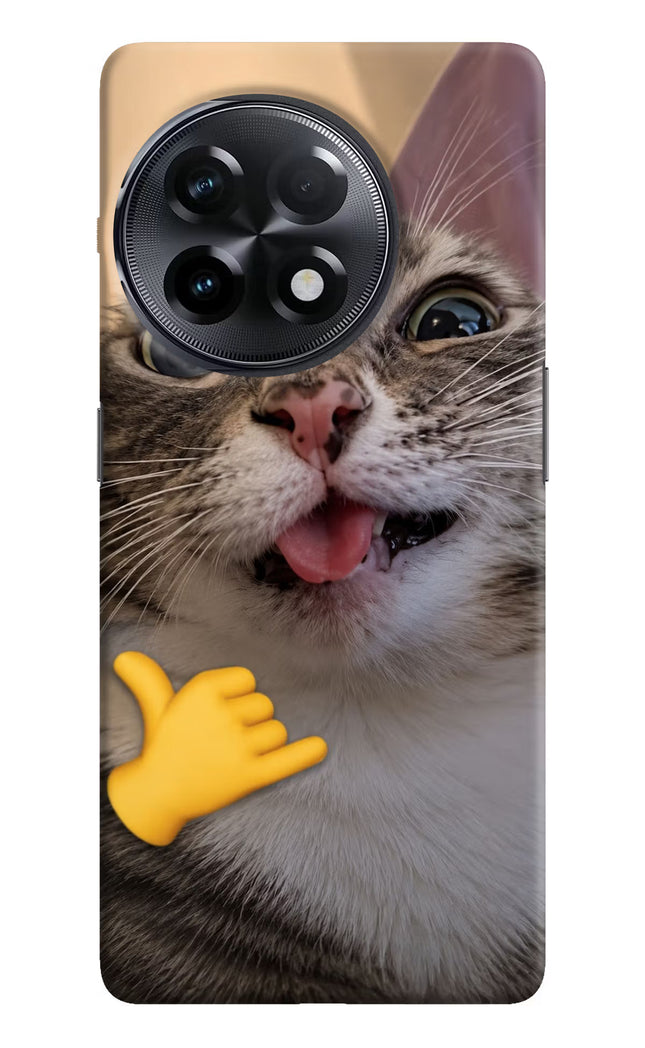 Silly Cat Call OnePlus 11R Hard Case Back Cover by Casekaro
