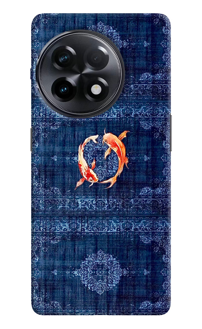 Koi Blue OnePlus 11R Hard Case Back Cover by Casekaro