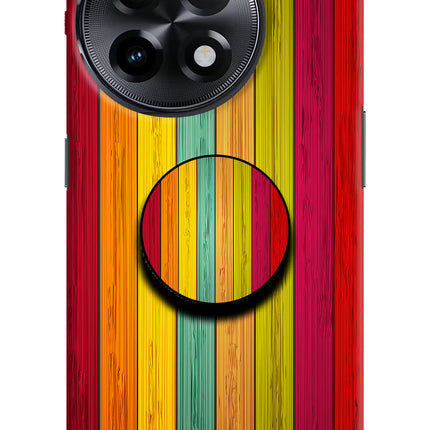 Multicolor Wooden OnePlus 11R Pop Case by Casekaro