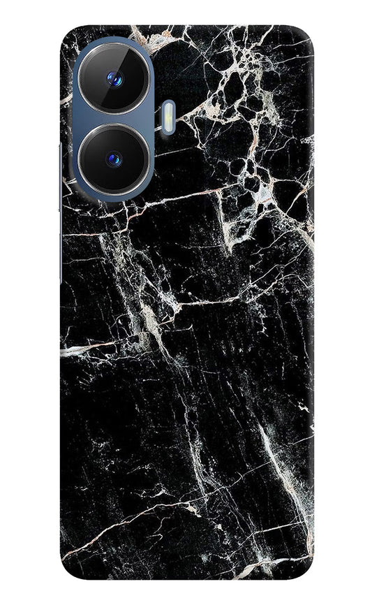 Black Marble Texture Realme C55/N55 Hard Case Back Cover by Casekaro