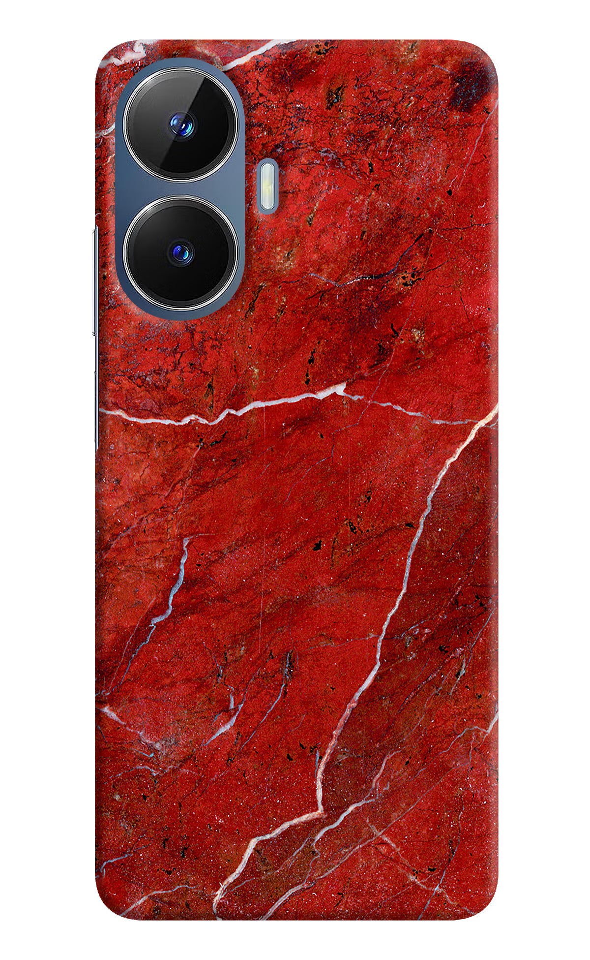 Red Marble Design Realme C55/N55 Hard Case Back Cover by Casekaro