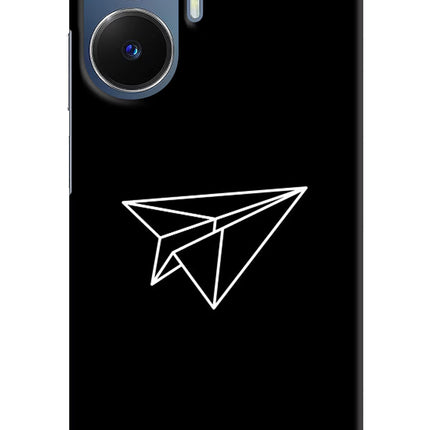 Paper Plane White Realme C55/N55 Hard Case Back Cover by Casekaro