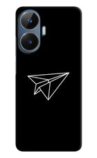 Paper Plane White Realme C55/N55 Hard Case Back Cover by Casekaro