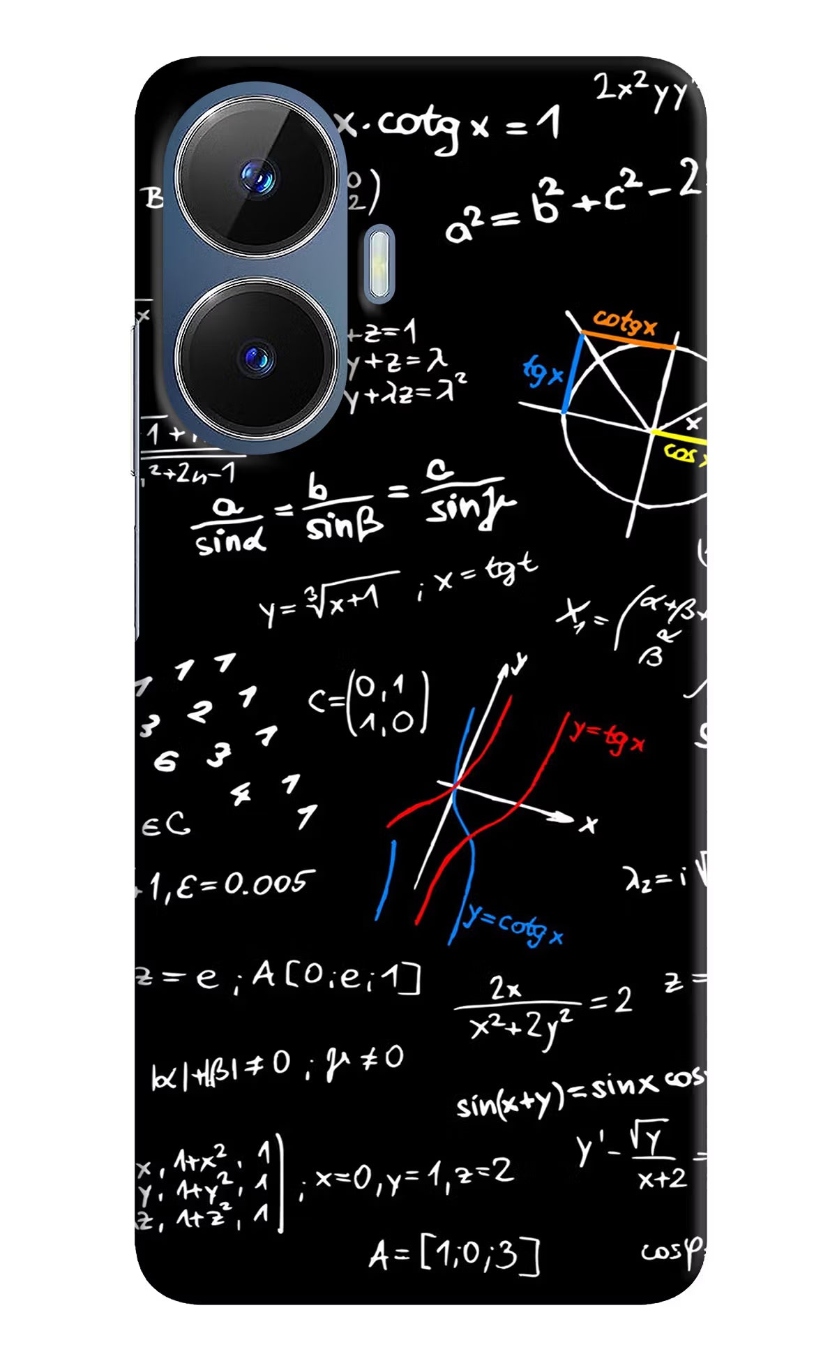 Mathematics Formula Realme C55/N55 Hard Case Back Cover by Casekaro