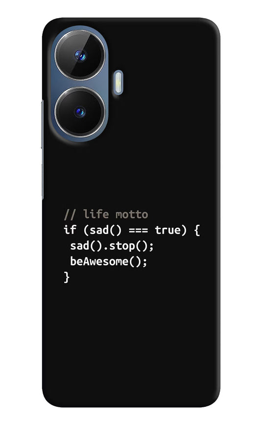 Life Motto Code Realme C55/N55 Hard Case Back Cover by Casekaro
