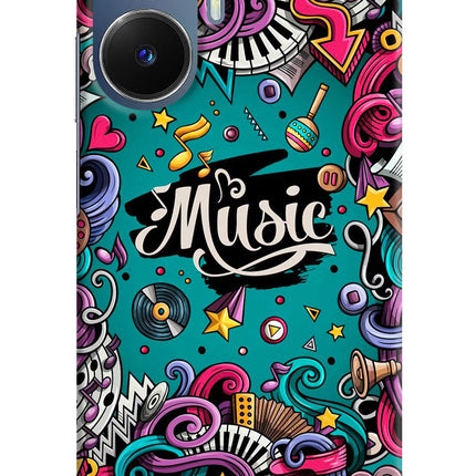 Music Graffiti Realme C55/N55 Hard Case Back Cover by Casekaro