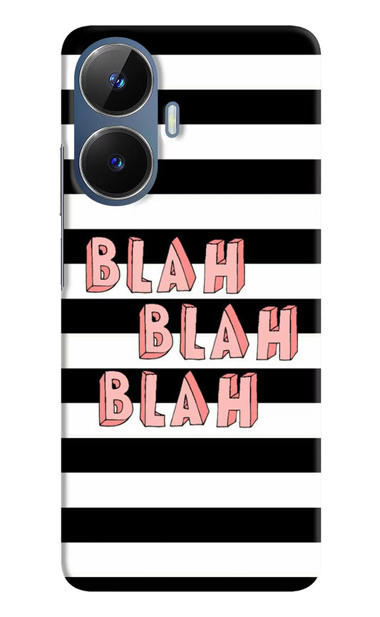 Blah Blah Blah Realme C55/N55 Hard Case Back Cover by Casekaro