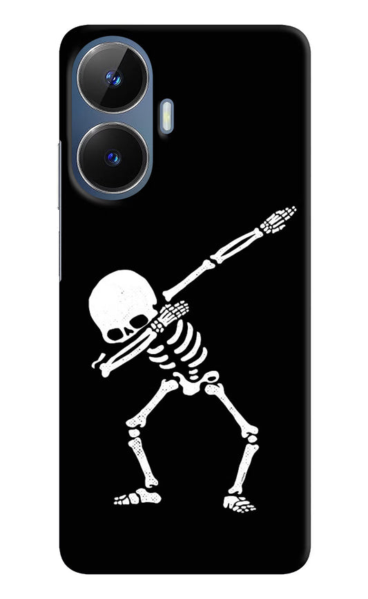 Dabbing Skeleton Art Realme C55/N55 Hard Case Back Cover by Casekaro