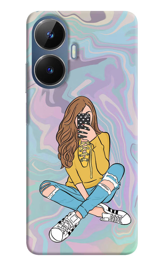 Selfie Girl Realme C55/N55 Hard Case Back Cover by Casekaro