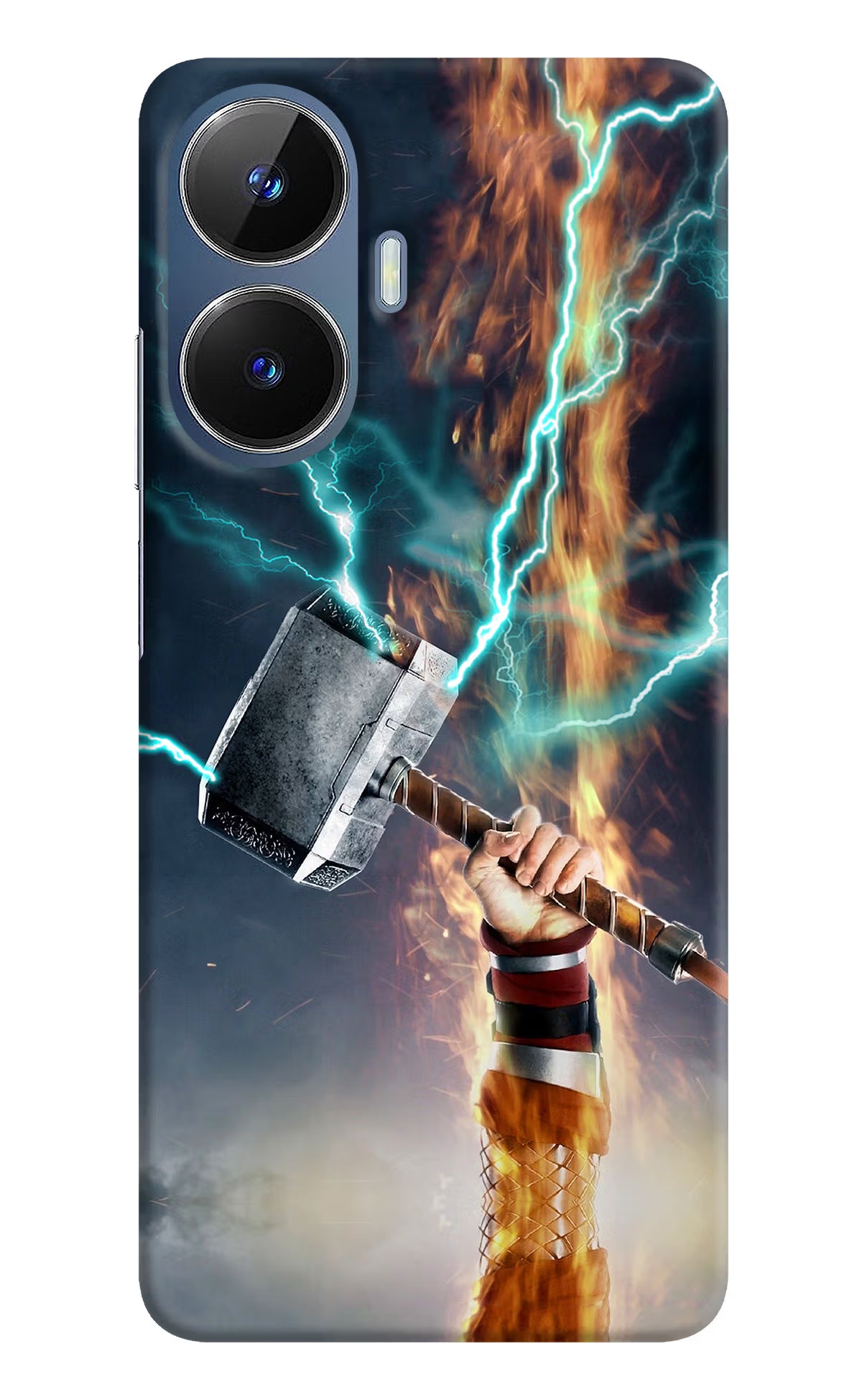 Thor Hammer Mjolnir Realme C55/N55 Hard Case Back Cover by Casekaro