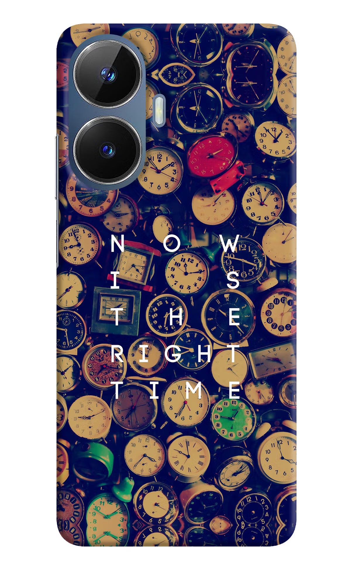Now is the Right Time Quote Realme C55/N55 Hard Case Back Cover by Casekaro