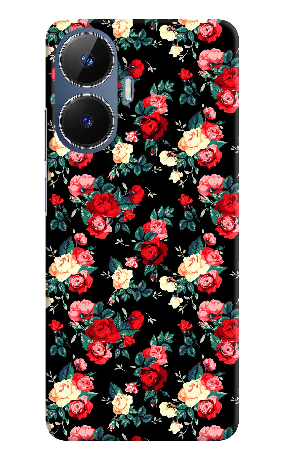 Rose Pattern Realme C55/N55 Hard Case Back Cover by Casekaro