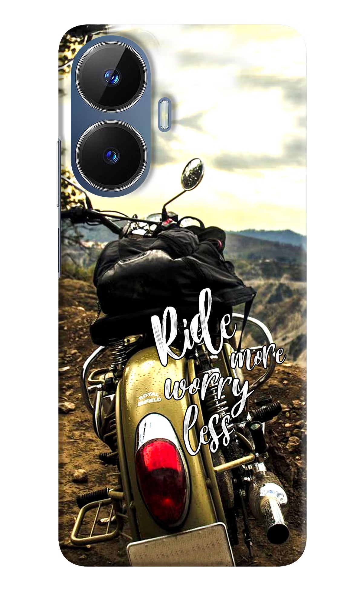 Ride More Worry Less Realme C55/N55 Hard Case Back Cover by Casekaro