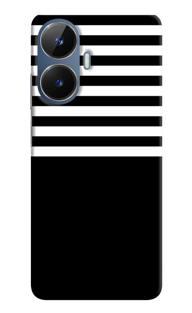Black and White Print Realme C55/N55 Hard Case Back Cover by Casekaro