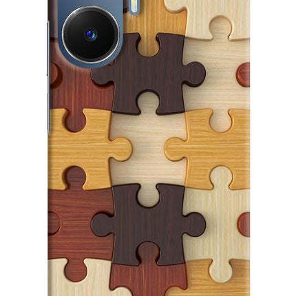 Wooden Puzzle Realme C55/N55 Hard Case Back Cover by Casekaro