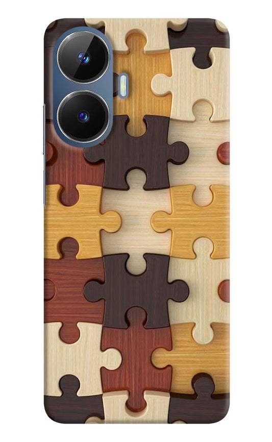 Wooden Puzzle Realme C55/N55 Hard Case Back Cover by Casekaro
