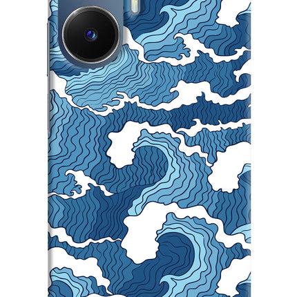 Blue Waves Realme C55/N55 Hard Case Back Cover by Casekaro