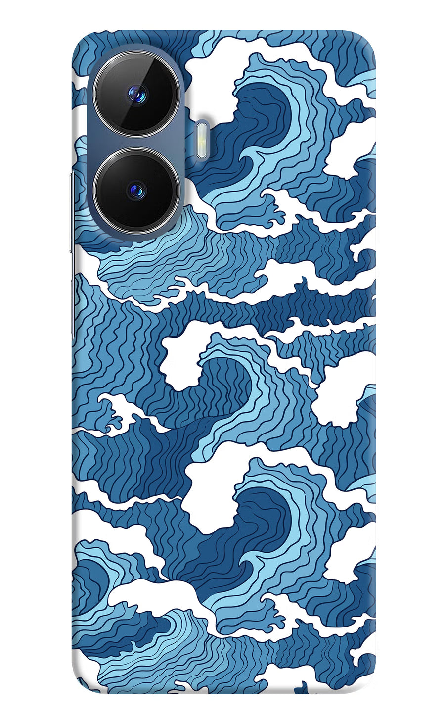 Blue Waves Realme C55/N55 Back Cover, Hard case