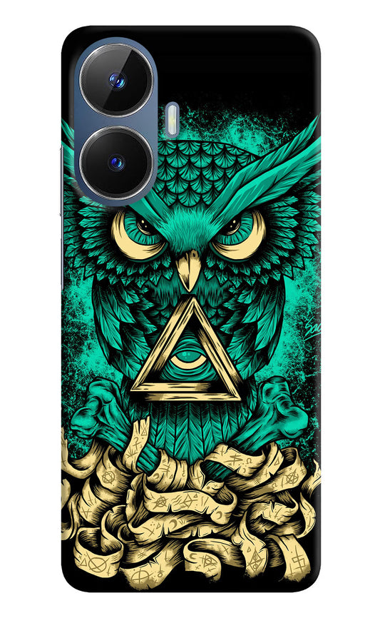Green Owl Realme C55/N55 Hard Case Back Cover by Casekaro
