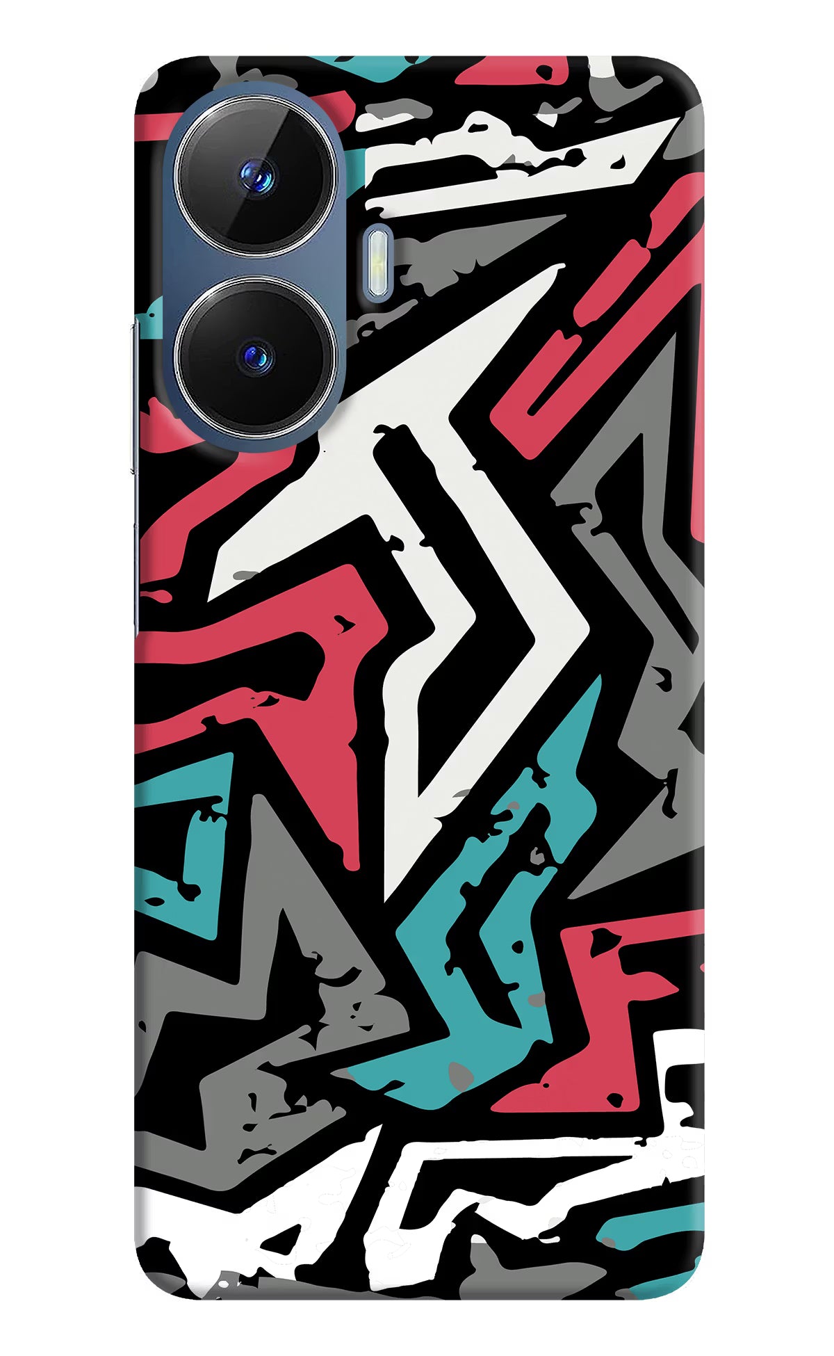 Geometric Graffiti Realme C55/N55 Hard Case Back Cover by Casekaro