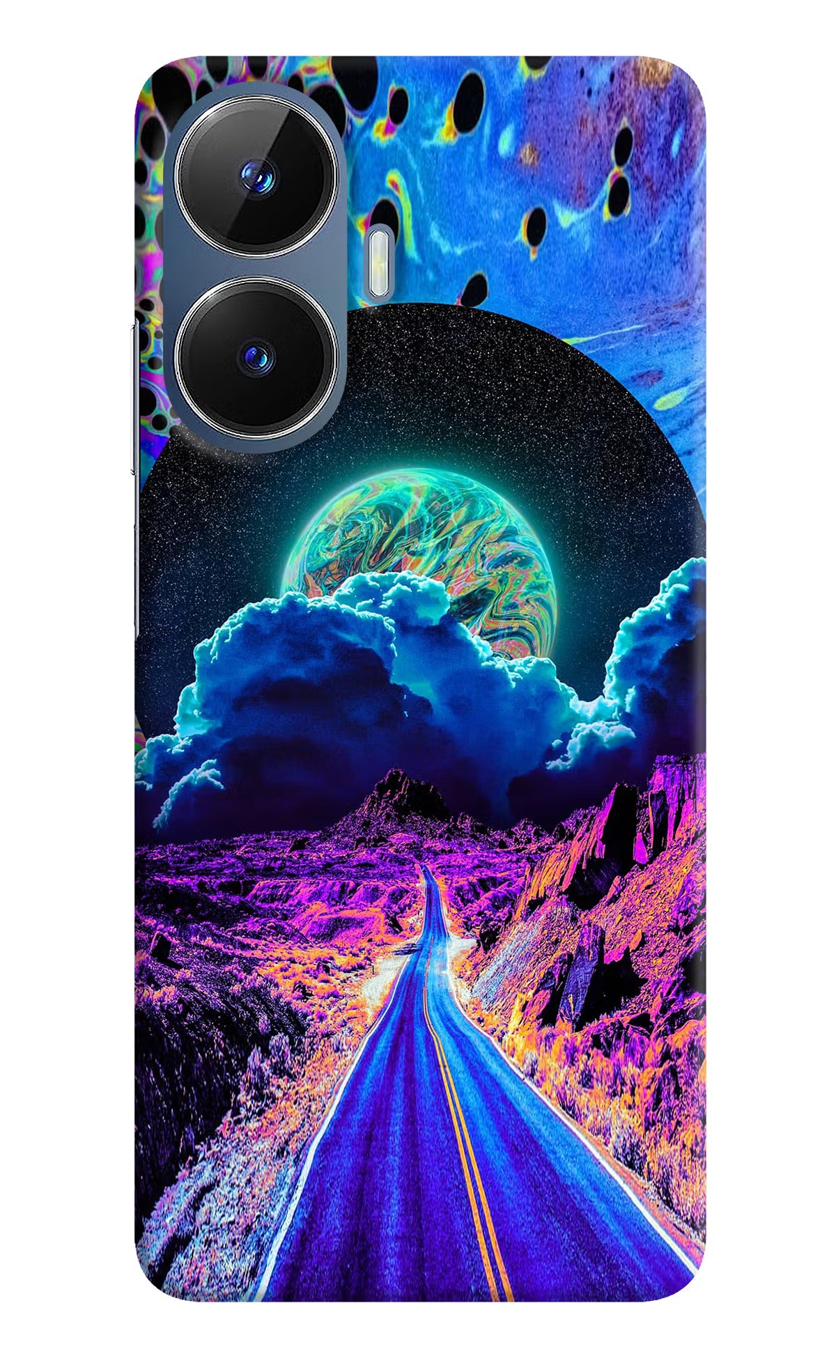 Psychedelic Painting Realme C55/N55 Hard Case Back Cover by Casekaro