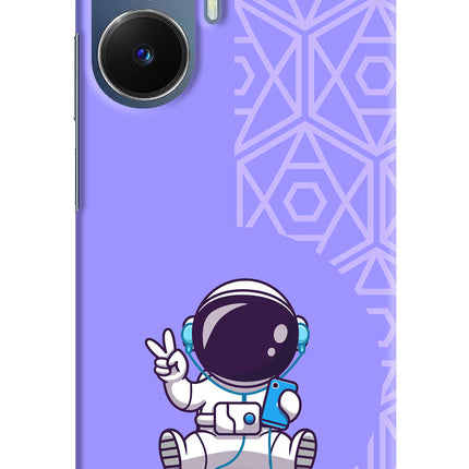 Cute Astronaut Chilling Realme C55/N55 Hard Case Back Cover by Casekaro