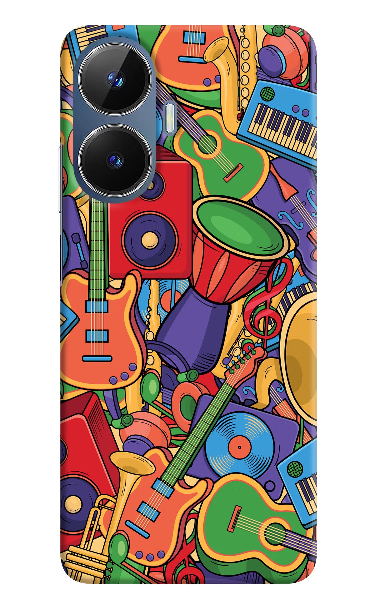 Music Instrument Doodle Realme C55/N55 Hard Case Back Cover by Casekaro