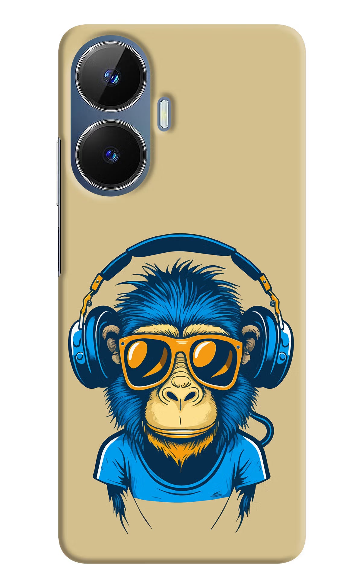 Monkey Headphone Realme C55/N55 Hard Case Back Cover by Casekaro