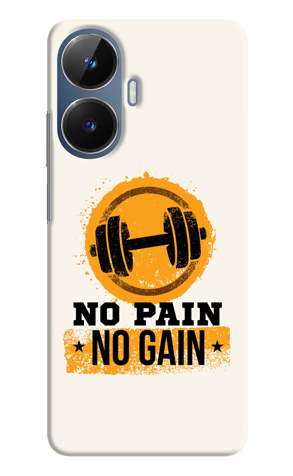 No Pain No Gain Realme C55/N55 Hard Case Back Cover by Casekaro