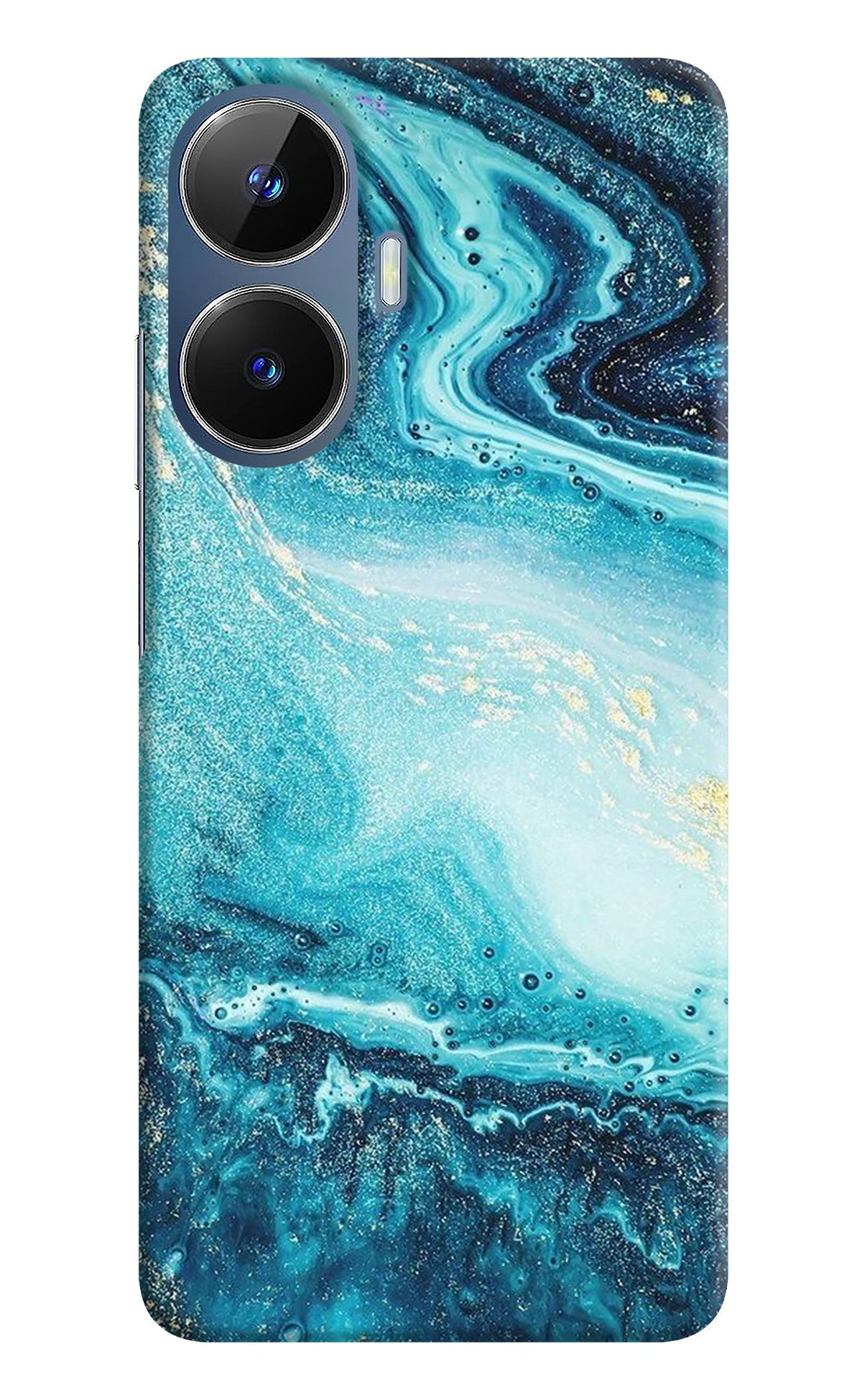 Blue Glitter Marble Realme C55/N55 Back Cover