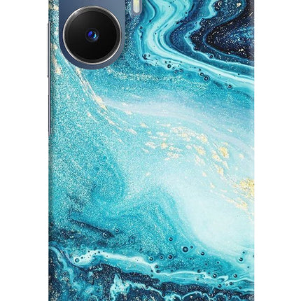 Blue Glitter Marble Realme C55/N55 Hard Case Back Cover by Casekaro