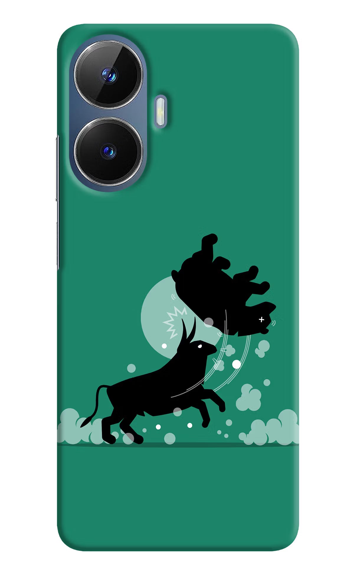Bull Conqueror Realme C55/N55 Hard Case Back Cover by Casekaro