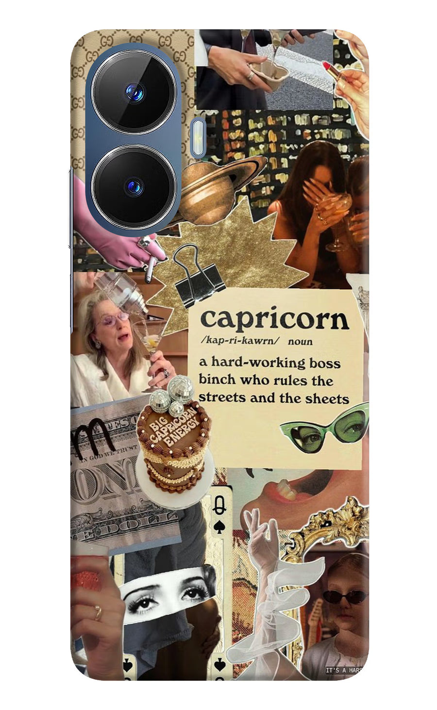 Capricorn Zodiac Realme C55/N55 Back Cover, Hard case