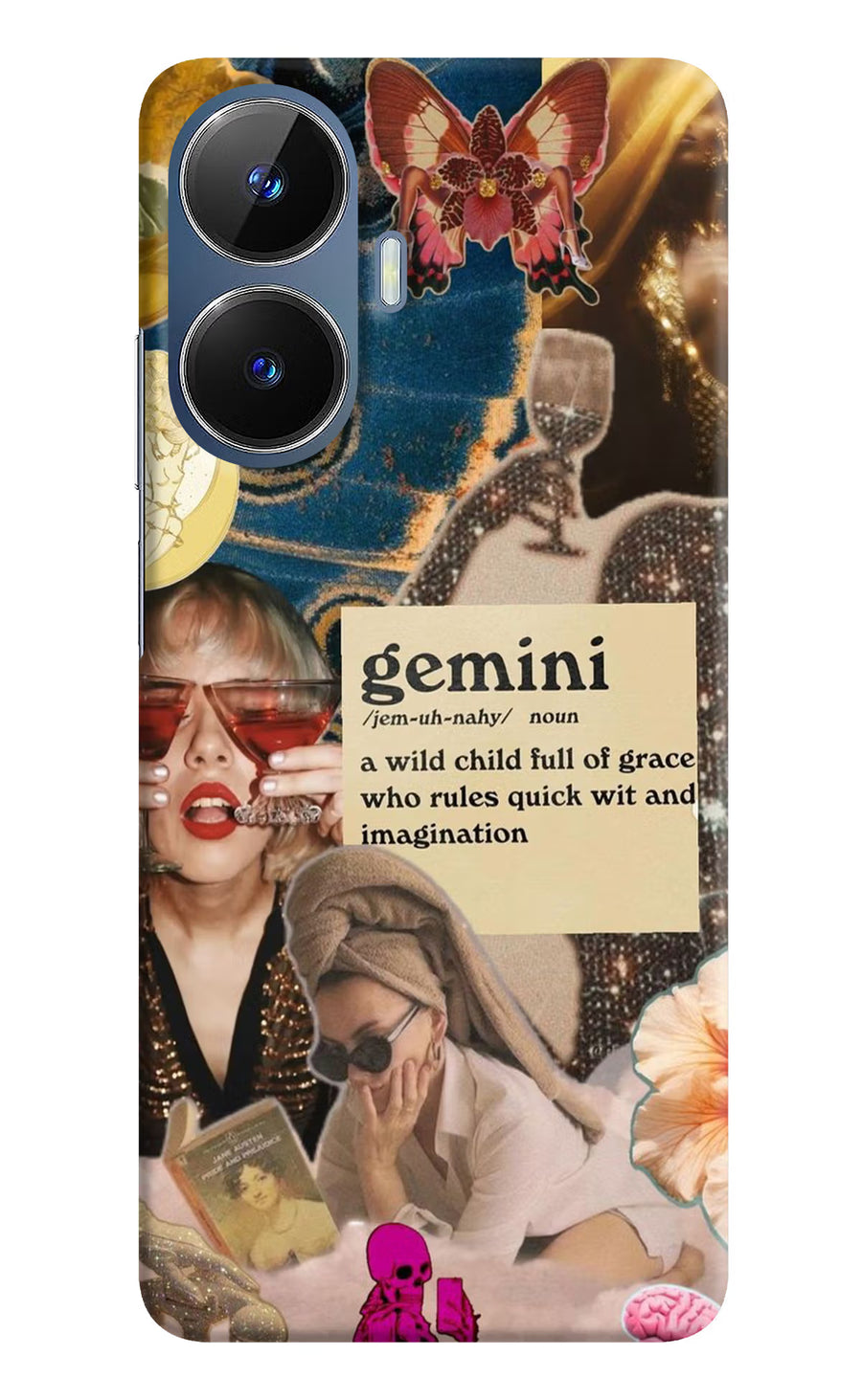 Gemini Zodiac Realme C55/N55 Back Cover, Hard case