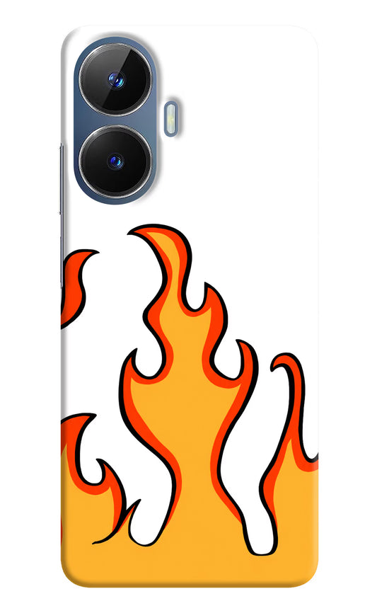 Fired Up – White Realme C55/N55 Hard Case Back Cover by Casekaro