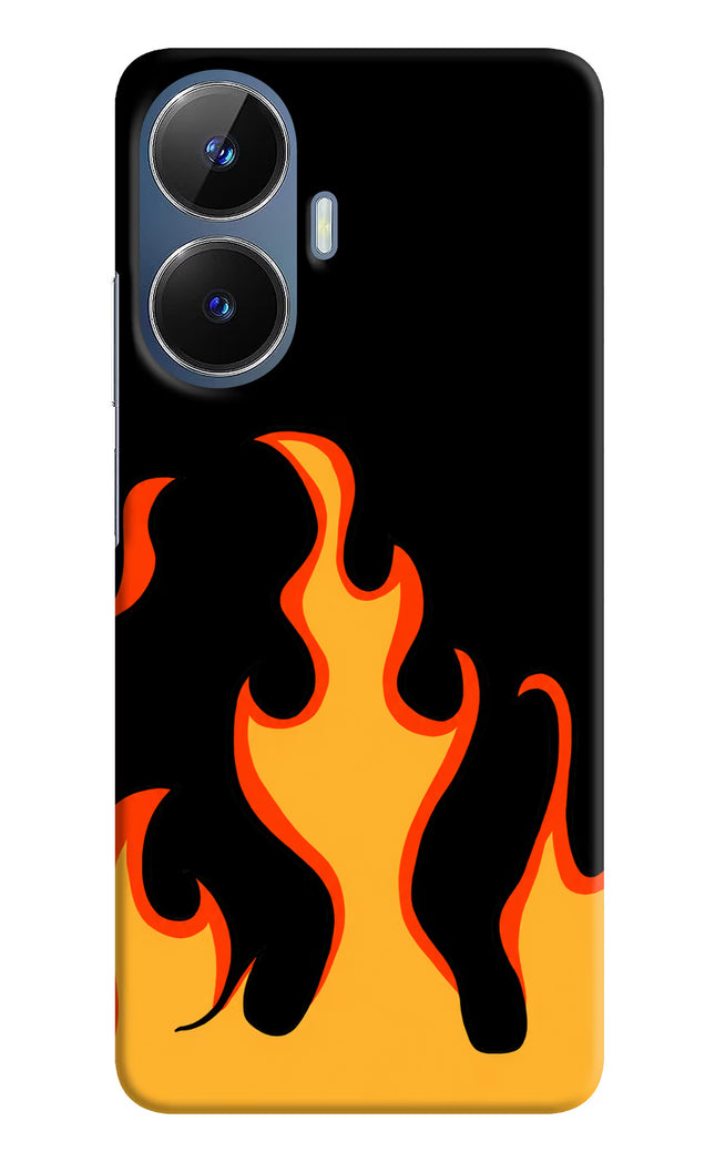 Fired Up – Black Realme C55/N55 Hard Case Back Cover by Casekaro
