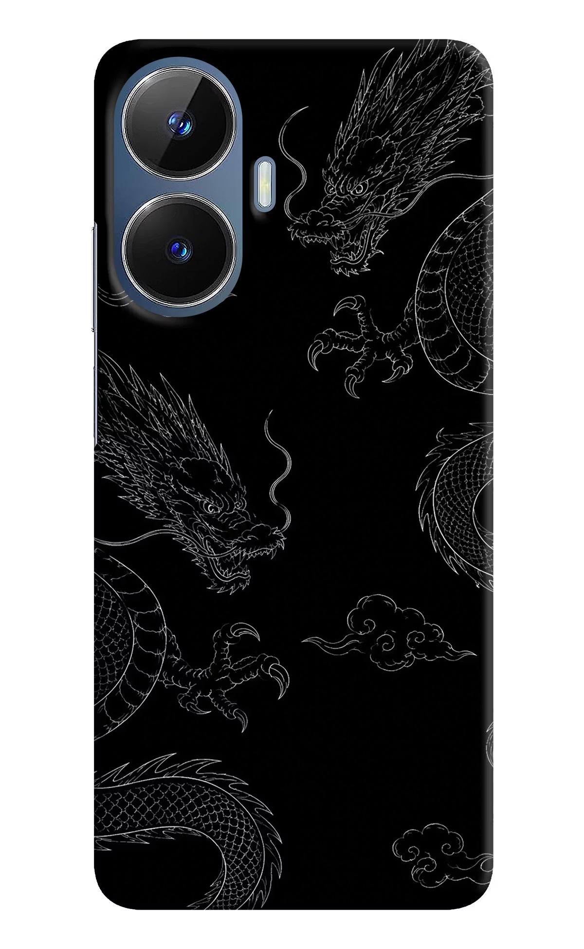 Twin Dragons Realme C55/N55 Hard Case Back Cover by Casekaro