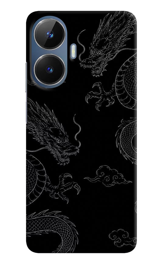 Twin Dragons Realme C55/N55 Hard Case Back Cover by Casekaro