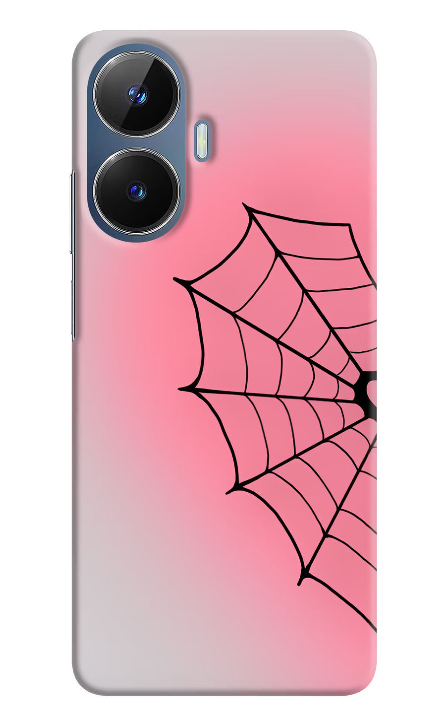 Pink Web Realme C55/N55 Back Cover, Hard case