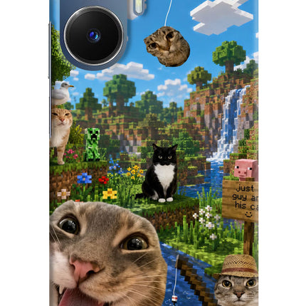 Minecraft Cat Chaos Realme C55/N55 Hard Case Back Cover by Casekaro