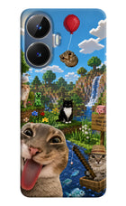 Minecraft Cat Chaos Realme C55/N55 Hard Case Back Cover by Casekaro