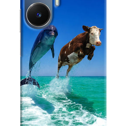 Dolphin vs Cow Realme C55/N55 Hard Case Back Cover by Casekaro