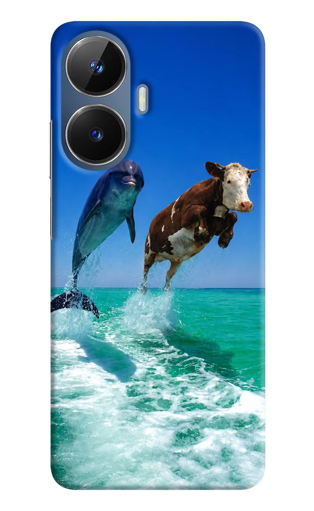 Dolphin vs Cow Realme C55/N55 Hard Case Back Cover by Casekaro