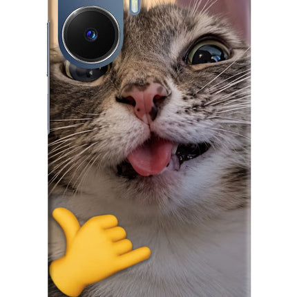 Silly Cat Call Realme C55/N55 Hard Case Back Cover by Casekaro