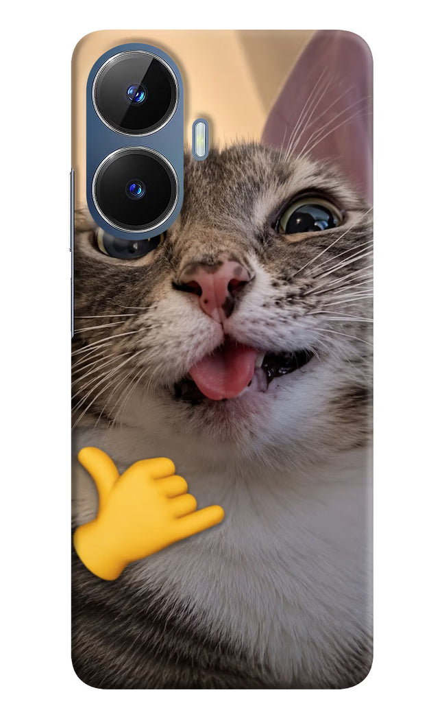 Silly Cat Call Realme C55/N55 Hard Case Back Cover by Casekaro