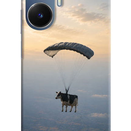 Skydiving Cow Realme C55/N55 Hard Case Back Cover by Casekaro